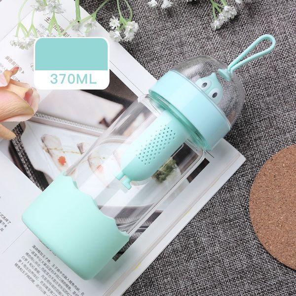 

girl student trendy glass cup with tea infuser strainers diffuser 4 colors water bottles creative drinking tumblers portable 370ml 13yy e1