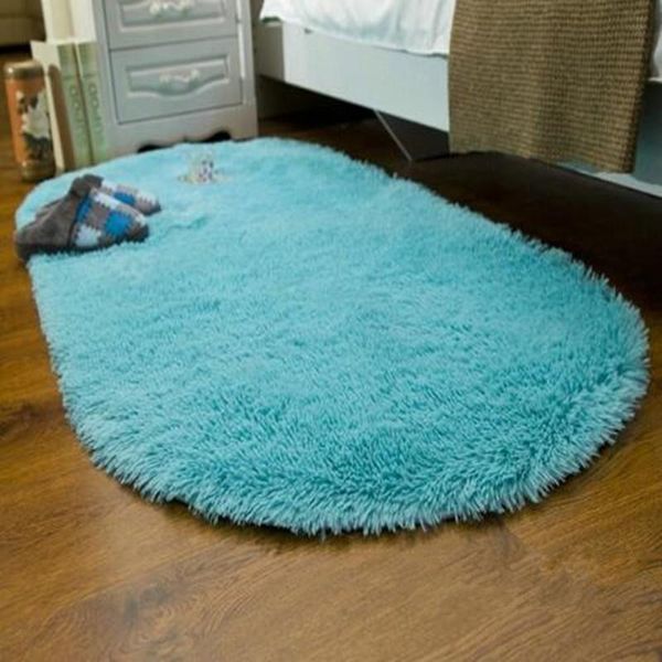 

carpets oval faux fur alfombras 15 colors velvet tapis rugs para casa fluffy anti-slip shaggy area rug for living room