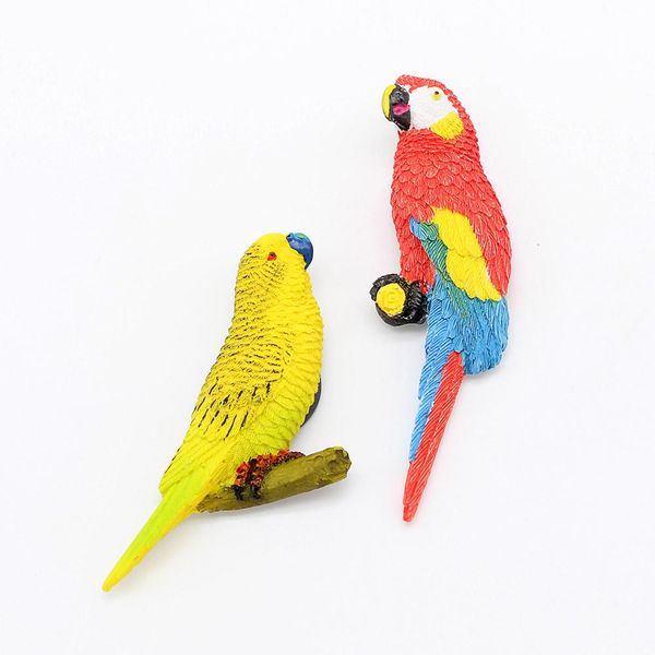 

моделирование попугая магнит магнит магнит 3d 3d магнитный холодильник наклейки для украшения дома холодильники магниты творческий подарок w