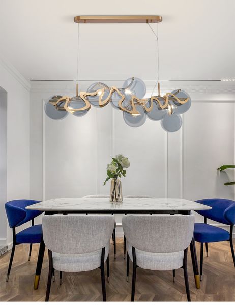 

new modern gold chandelier lighting for dining room creative luxury brushed gold-bronze glass light fixtures rounonality chandelier lighting