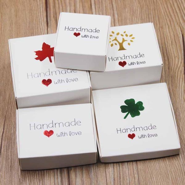 

10шт gold foil life tree black box подарки пакет крафт diy red heart maple handmade candy display box white wedding favor box jllpvb