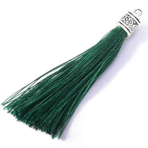 

10pc mini silver cap head tassel jewelry curtain garments decorative accessories key bag hand catenary pendant craft tassels diy h sqcazc