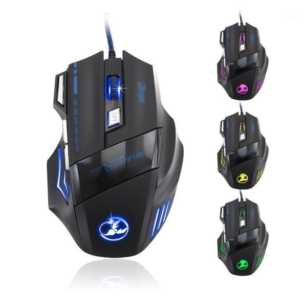 

mice version 5500 dpi 7 buttons usb led optical wired gaming mouse gamer inalambrico multimedia control experts player #es1