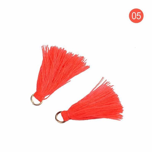 

50pcs 3.6cm mini metal ring polyester cotton fabric tassel diy pendant jewelry making fringe trim craft tassel sewing accessorie h sqcnys