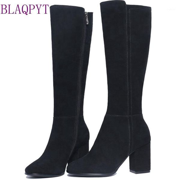 

geunine leather big size high heel 8 cm women femininas knee-high boots botas masculina zapatos mujer chaussure femme shoes w-21, Black