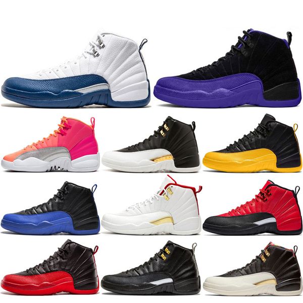 

2021 new fashion mens basketball shoes 12 12s french blue gamma blue gym red punch michigan bulls cny sneakers trainers