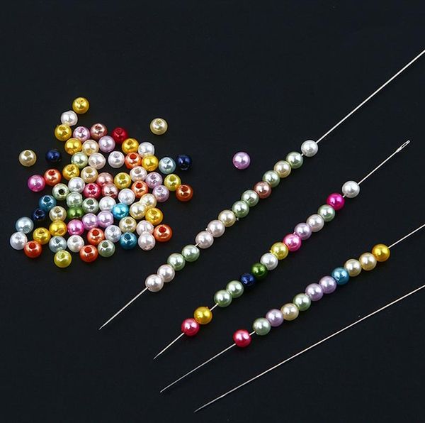

btfbes 30pcs stainless steel beading needles silver beaded pin beads threading string tambour for jewelry bracelet making diy bbywaq