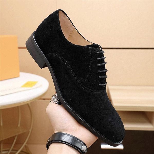 

men's dress shoes fashion leather men business flat shoes black brown breathable designer men formal office working shoes big size 38-4