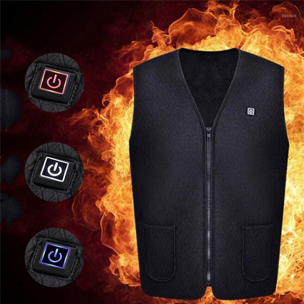 

outdoor t-shirts intelligent usb heating jacket electric vest warm thermal clothing waistcoat for hiking fishing1, Gray;blue