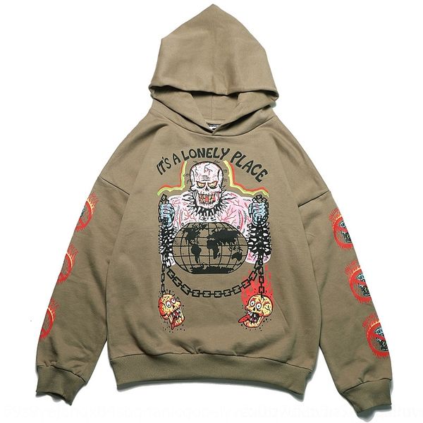 

drrp mens design hooded hooded sweater coat sweatshirts 2020 autumn winter fahion long sleeve pullovers casual warm patchwork, Black