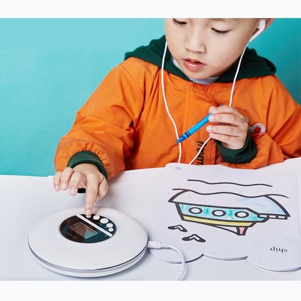 

3c-portable cd player, for adults students kids personal cd player with headphones jack, walkman with lcd displ1