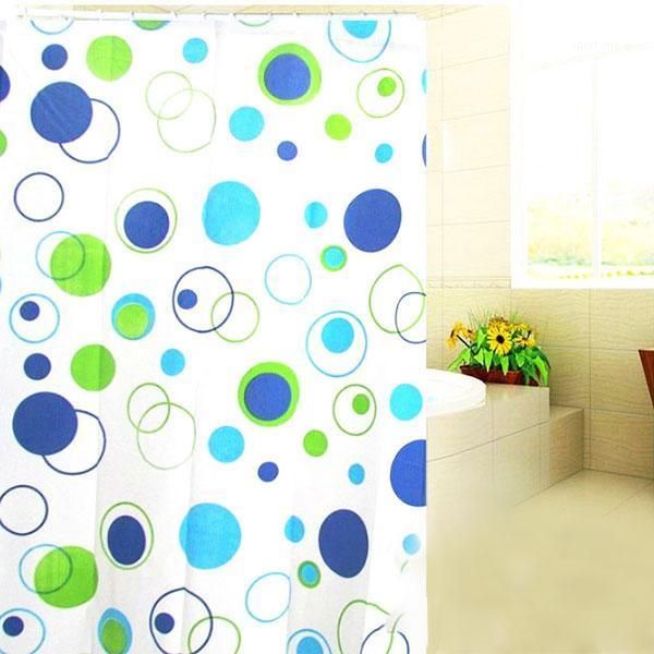 

bathroom shower curtain 150*150cm bath cutain accessory waterproof polyester fabric mould proof with 10 hooks km881