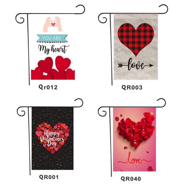 

30*45cm valentines day garden banners polyester garden flag holiday atmosphere decor garden banner flags customization vtky2174