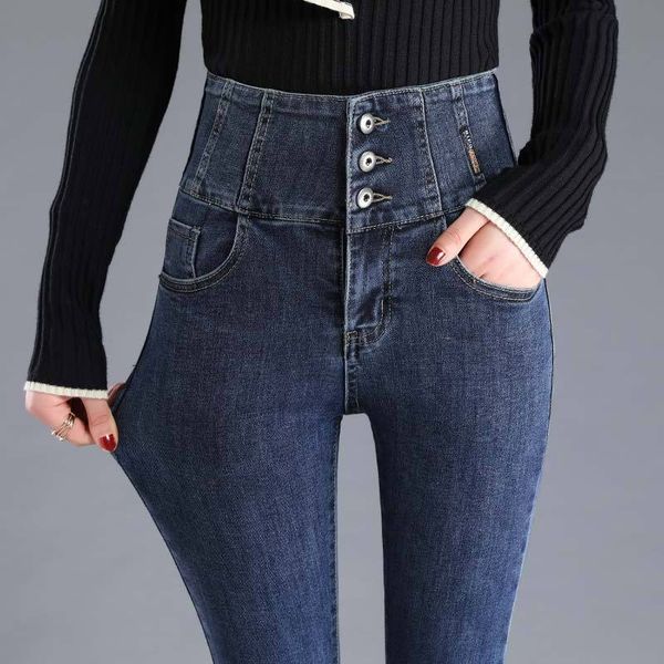 

1high waisted jeans for women and slim, Blue
