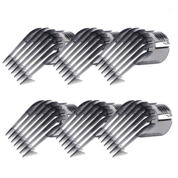 

6 pcs hair grooming comb clipper trimmer razor guide attachment for qc5130 qc5105 qc5115 3-21mm adjustable1