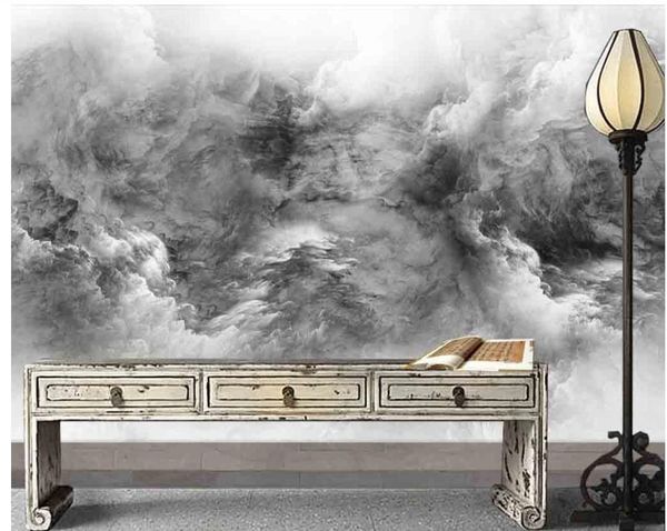 

modern and abstract cloud wallpapers chinese decorative painting 3d stereoscopic wallpaper