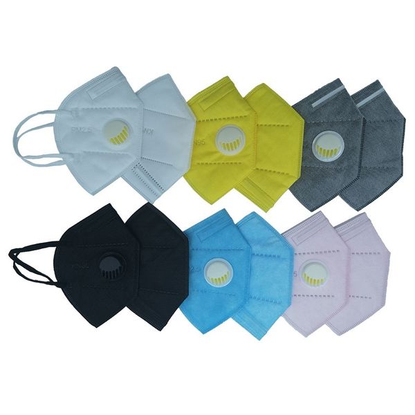 

fast shipping disposable 5-6ply meltbrown dhl dust breathing valve with respirator color dust-proof face mask