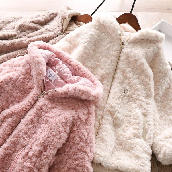 

girls' cotton-padded hooded coat in autumn / winter 2021, Blue;gray