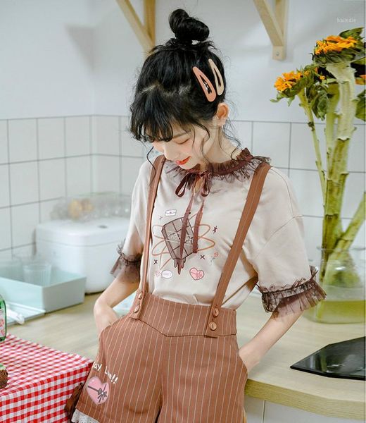 

princess sweet lolita shorts originally designed age-reducing overalls korean version loose and all match shorts summer byj0091, White;black