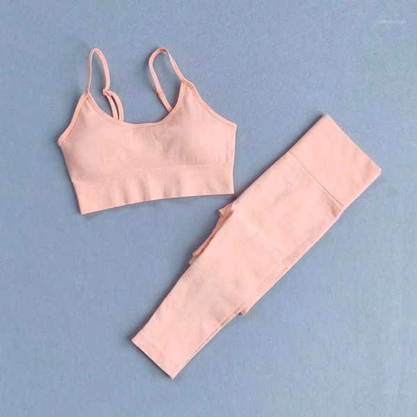 

yoga outfits high waist leggings women seamless set workout sets short sleeve crop sports pants gym clothing jogging suits1, White;red