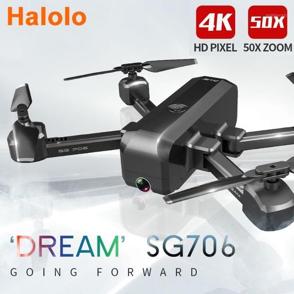 

halolo sg706 quadcopter drone 4k 1080p dual camera drone wifi fpv optical flow profissional rc foldable quadrocopter toys1