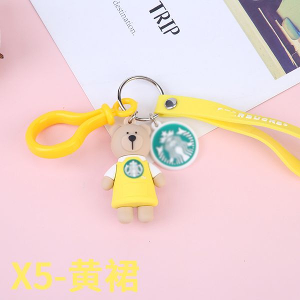 

doll cartoon bag cute clothing pvc bear silicone bus card pendant accessory key chain e1jy, Silver