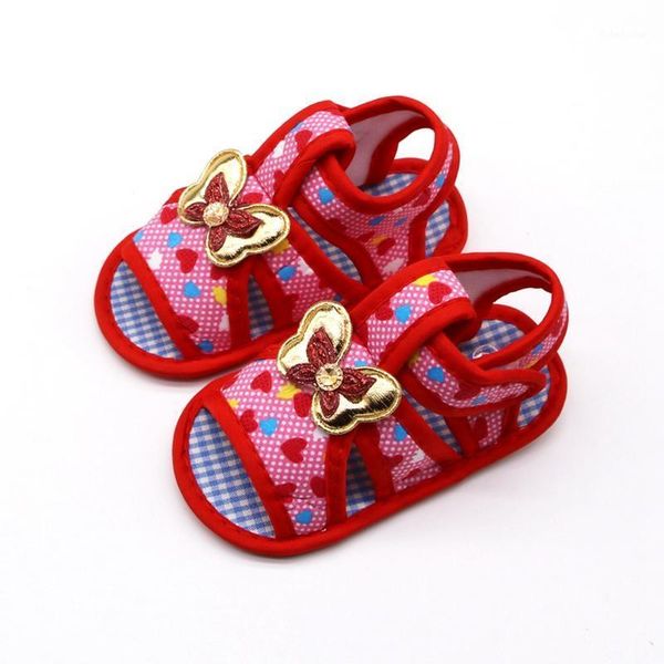 

summer canvas baby shoes baby girl hollow heart print butterfly design soft-soled princess crib shoesinsert prewalkers1
