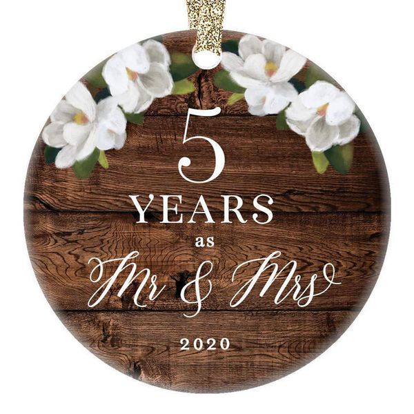 

17style 2020 ceramic ornaments 3 inch round tree pendant santa wearing a mask christmas decorations dha2280