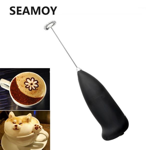 

blender electric milk frother foaming maker for cappuccino coffee art sets stainless steel handheld1