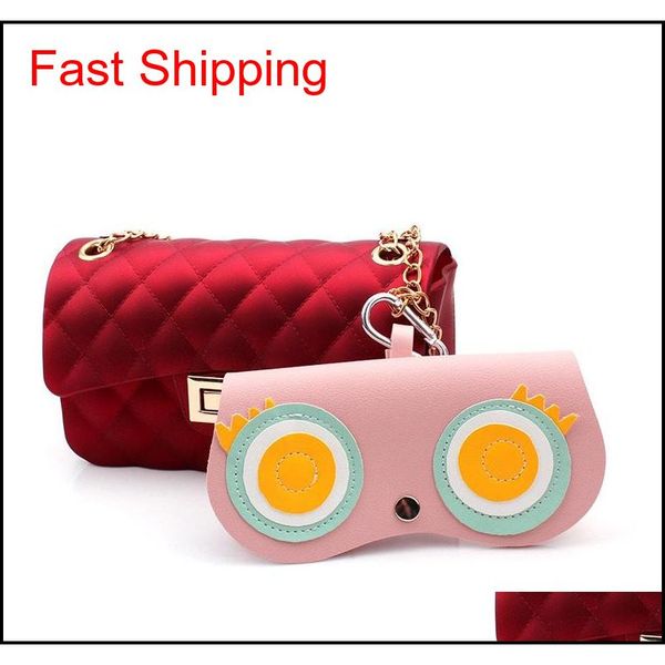 

ins super sunglasses bag portable fashion glasses case cute sun glasses protective cover pu leathe qylwbk beauty888