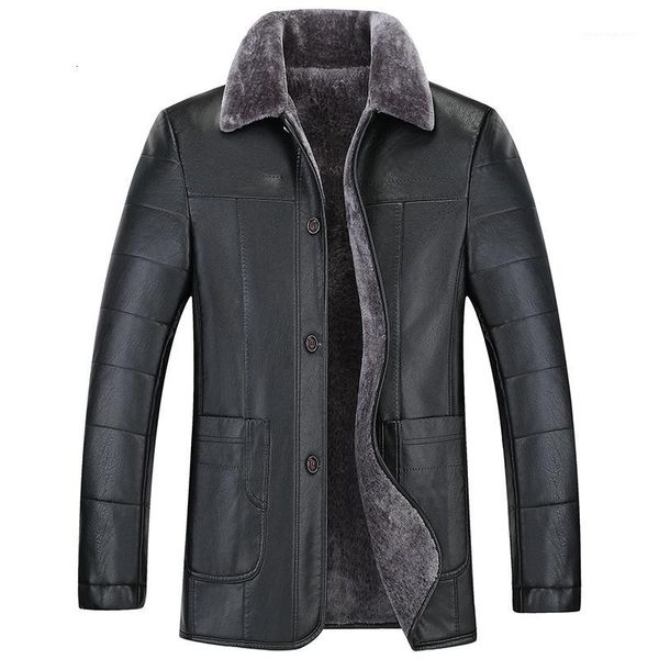 

men's fur & faux plus size 10xl 8xl 6xl 5xl men genuine leather coat sheepskin men's short jacket winter jackets mens 1, Black