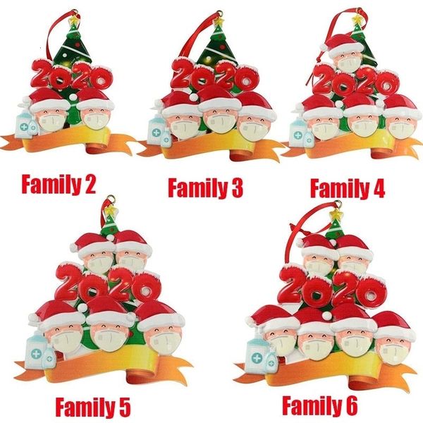

personalized ornaments survivor quarantine family of 2 christmas 3 4 5 6 mask snowman hand sanitized