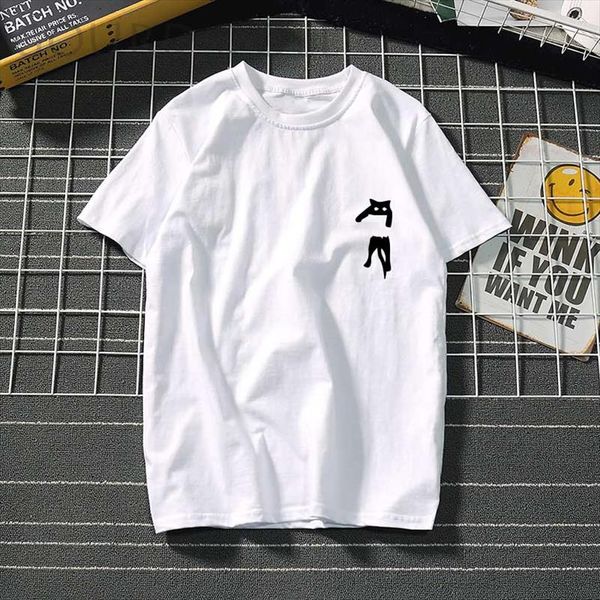 

hanging cat graphic printed t shirt short sleeve o neck tshirt causal summer women for tshirt fashion clothes tumblr, White