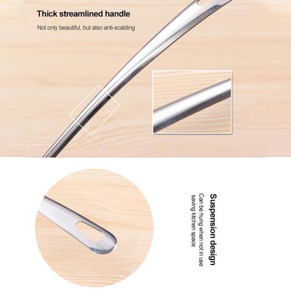 

1pcs thicken stainless steel long handle ladle spoon big soup ladle useful kitchen cooking tool utensil tool soup spoon dropship wmtyjc