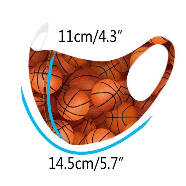 

симпатичные рот, покрывающие футбол детский регулируемый ветрозащитный многоразовый мяч напечатанный рот маска для рта высококачественная ма