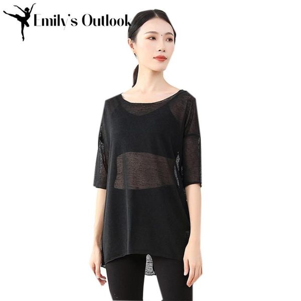 

stage wear women's loose oversized baggy sweater pullover dance blouse t-shirt short sleeve summer white, Black;red