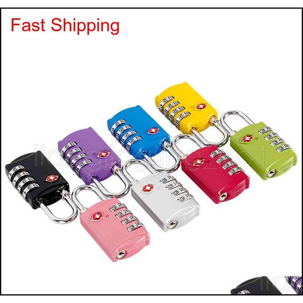 

9styles tsa customs locks 4 digit code combination lock resettable travel luggage padlock suitcase high secur qylrfp bde_luck