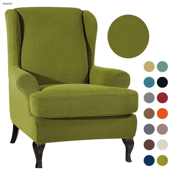 

chair covers waterproof sloping arm king back cover elastic armchair wingback wing sofa stretch protector