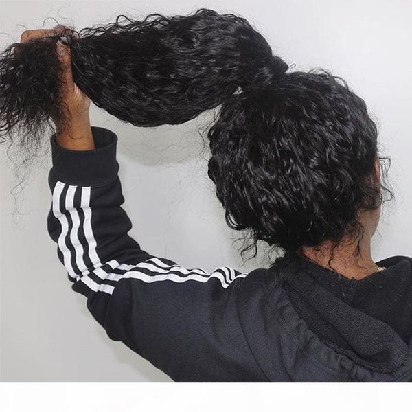 

360 lace frontal wig with baby hair deep wave curly bob transparent 13x6 lace front human hair wigs 370 fake scalp, Black;brown