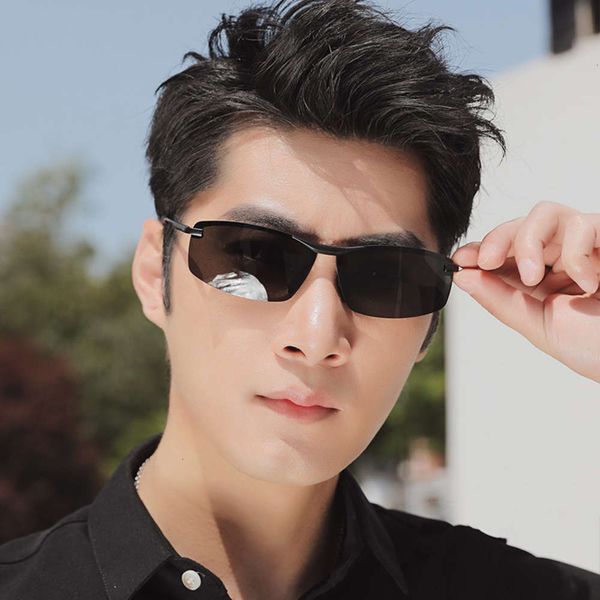 

of polarizing sunglasses men's new type square sunglasses for 2020, White;black
