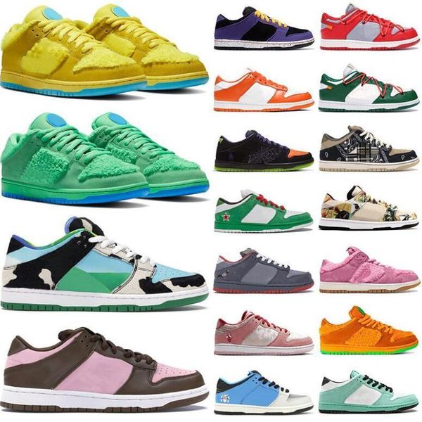 

new fashion low dunky comfortable chunky dunky varsity royal platform shoes tie-dye black white university red pine green sneakers