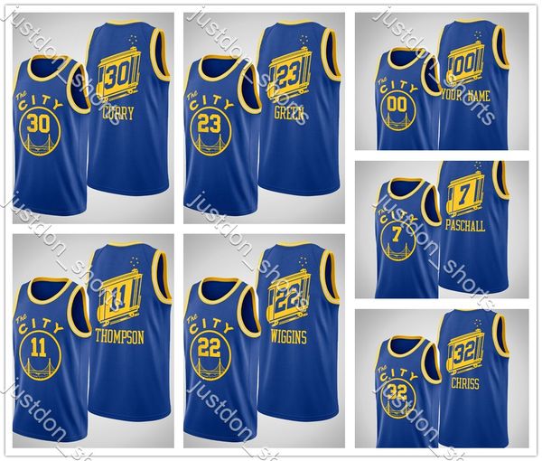 

men curry 30 thompson 11 lee 1 wiggins 22 mannion 2 oubre jr.3 wiseman 33 paschall 7 chriss 32 green 23 press city new edition jerseys, Black;red