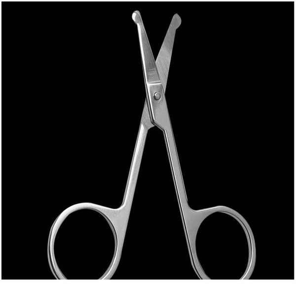 

100% новый 1 шт. 3.5 \ "нержавеющая сталь мини портативный изогнутый усы носа ножницы ножницы триммер сейф wmtwme, Black