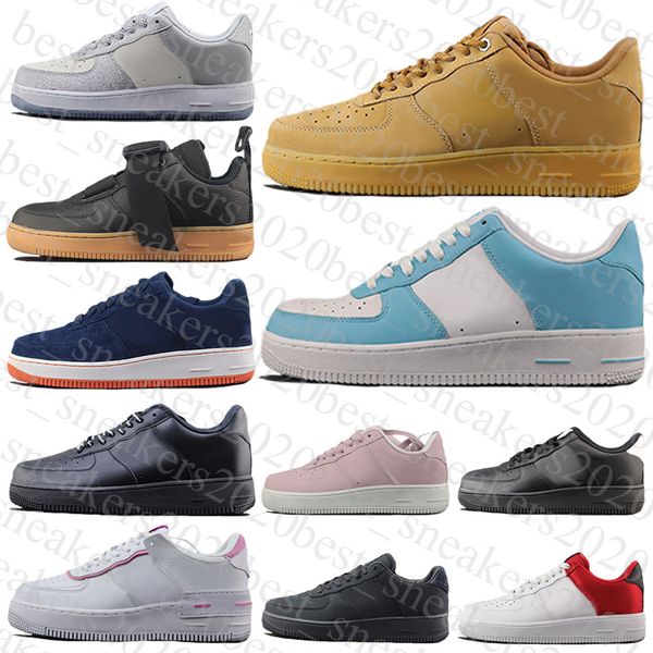 

2021 new fashion casual force shoes mens trainers sports skateboard one 1 black white sneakers without shoes box size 36-45