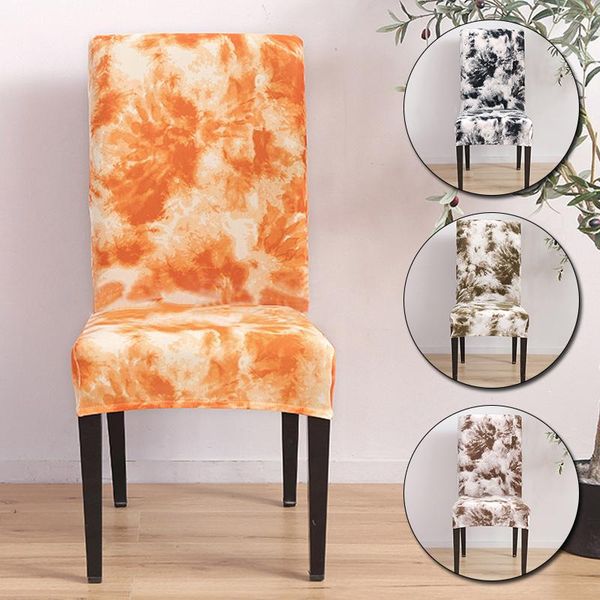 

new spandex printing chair cover elastic chair slipcover modern removable antidirty seat case for kitchen dining room decoration