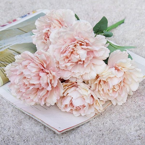 

7heads big artificial peony flower bouquet flores artificiales wedding home fall decorations fake flowers fleur artificielle1