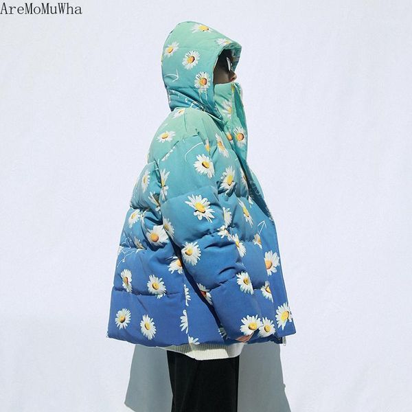 

aremomuwha jacket men's jacket winter korean trend cotton guo chao brand bread clothing couple small daisy qx14391, Black