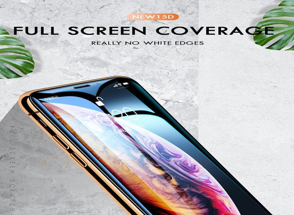

15d protective glass on the for iphone 6 7 8 plus xr x xs glass full cover iphone 11 12 pro max jllqvg