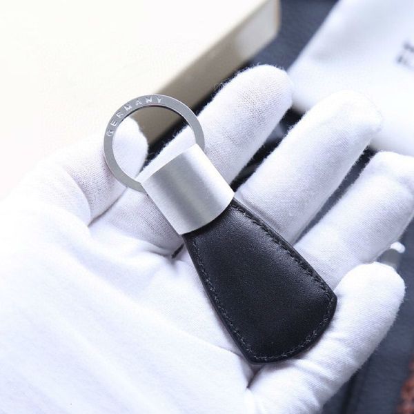 

keychains leather 316 steel with whole set germany box, Silver