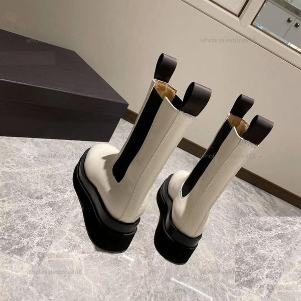 

2021 clear heels boots women spring women footwear thick sole women winter warm boots, Black